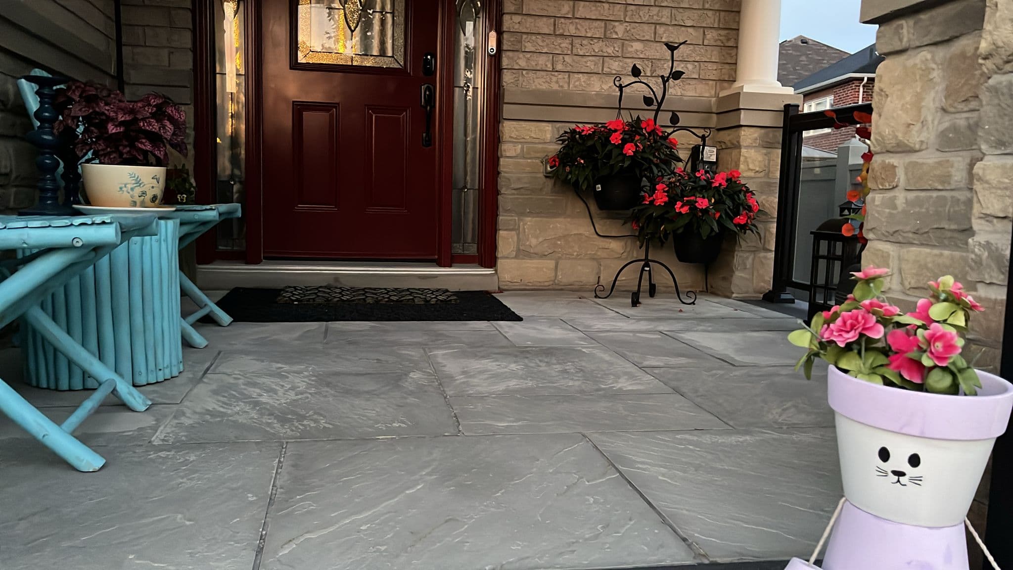 Natural Stone Steps Installation