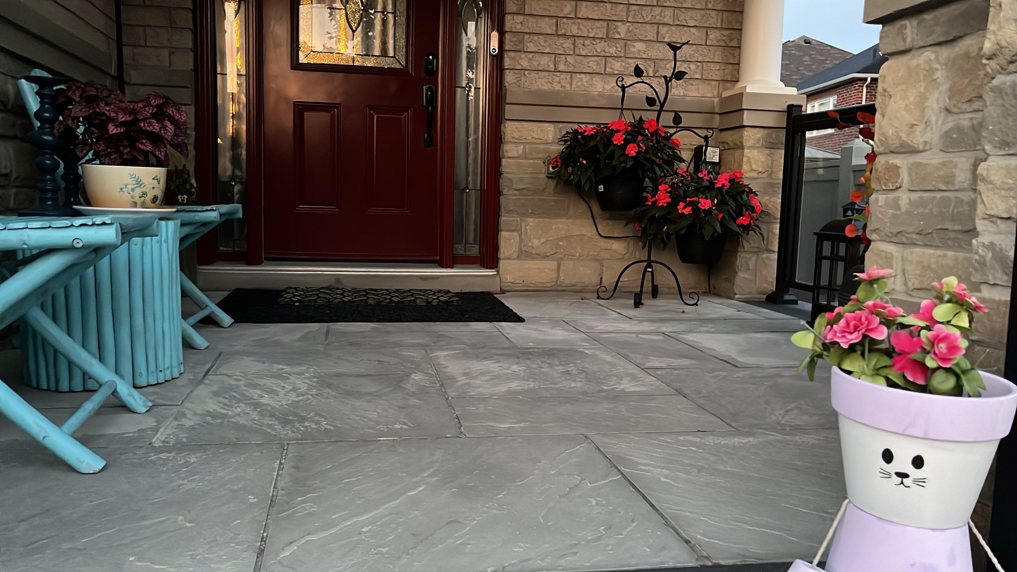 Natural Stone Steps Installation